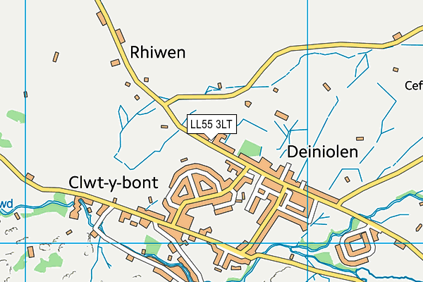 Ysgol Gwaun Gynfi map (LL55 3LT) - OS VectorMap District (Ordnance Survey)