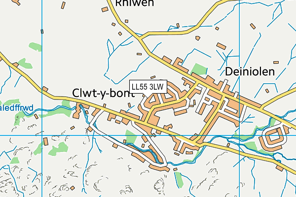 LL55 3LW map - OS VectorMap District (Ordnance Survey)