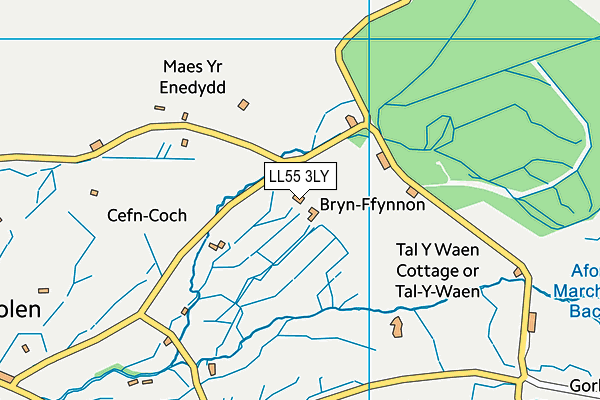LL55 3LY map - OS VectorMap District (Ordnance Survey)