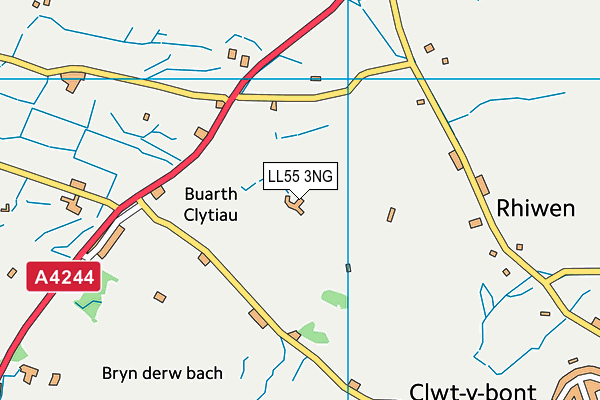 LL55 3NG map - OS VectorMap District (Ordnance Survey)