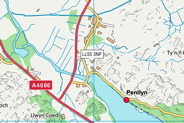 LL55 3NP map - OS VectorMap District (Ordnance Survey)