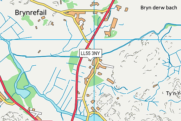 LL55 3NY map - OS VectorMap District (Ordnance Survey)