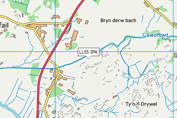 LL55 3PA map - OS VectorMap District (Ordnance Survey)