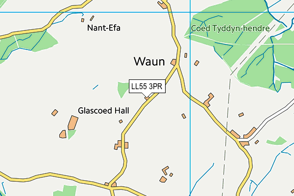 LL55 3PR map - OS VectorMap District (Ordnance Survey)
