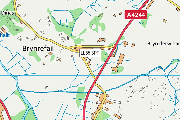 LL55 3PT map - OS VectorMap District (Ordnance Survey)