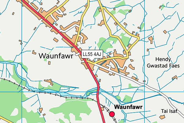 LL55 4AJ map - OS VectorMap District (Ordnance Survey)