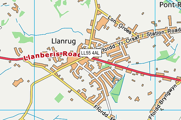 LL55 4AL map - OS VectorMap District (Ordnance Survey)