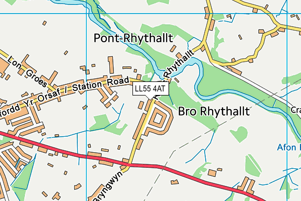 LL55 4AT map - OS VectorMap District (Ordnance Survey)