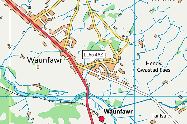 LL55 4AZ map - OS VectorMap District (Ordnance Survey)