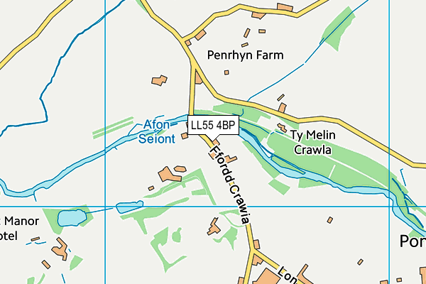 LL55 4BP map - OS VectorMap District (Ordnance Survey)