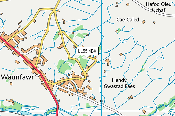 LL55 4BX map - OS VectorMap District (Ordnance Survey)