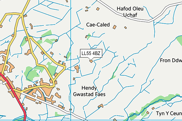 LL55 4BZ map - OS VectorMap District (Ordnance Survey)