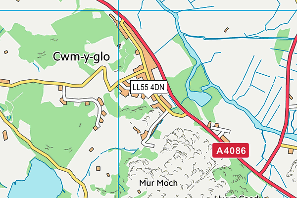 LL55 4DN map - OS VectorMap District (Ordnance Survey)