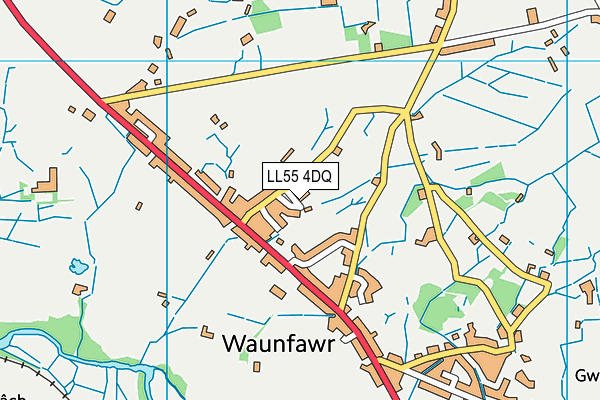 LL55 4DQ map - OS VectorMap District (Ordnance Survey)