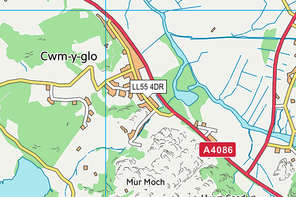 LL55 4DR map - OS VectorMap District (Ordnance Survey)