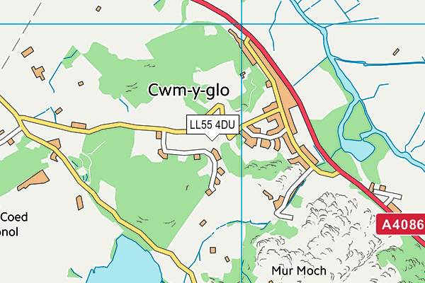 LL55 4DU map - OS VectorMap District (Ordnance Survey)