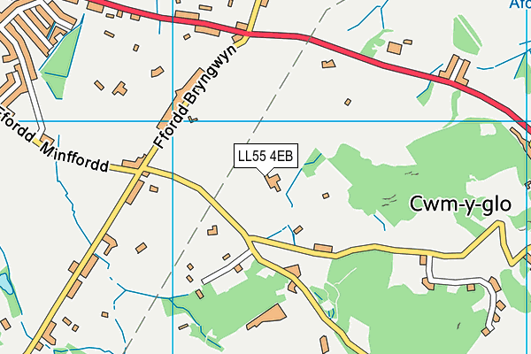LL55 4EB map - OS VectorMap District (Ordnance Survey)