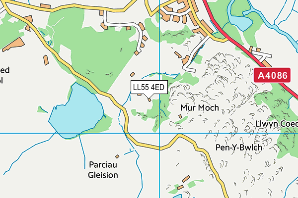 LL55 4ED map - OS VectorMap District (Ordnance Survey)