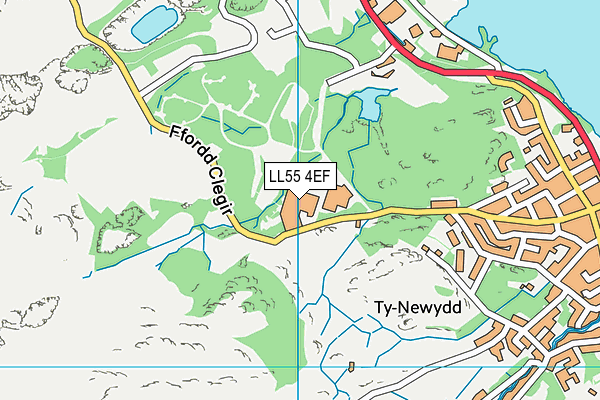LL55 4EF map - OS VectorMap District (Ordnance Survey)