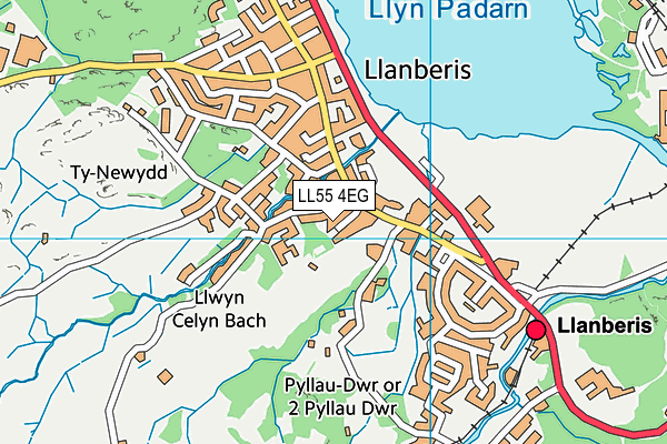 LL55 4EG map - OS VectorMap District (Ordnance Survey)