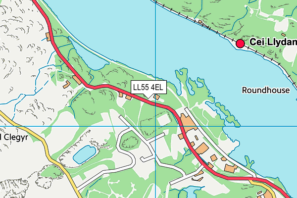 LL55 4EL map - OS VectorMap District (Ordnance Survey)