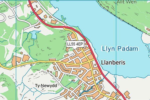 LL55 4EP map - OS VectorMap District (Ordnance Survey)