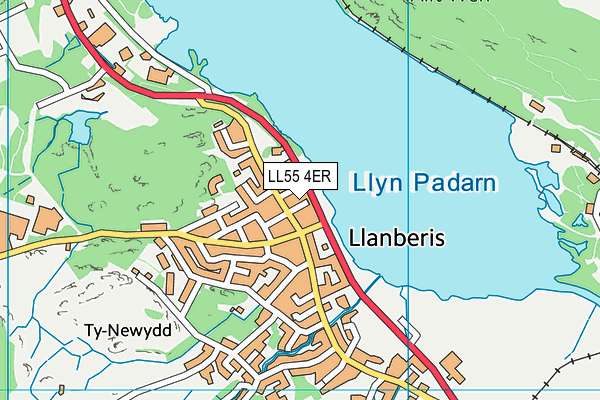LL55 4ER map - OS VectorMap District (Ordnance Survey)