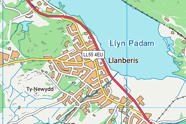 Map of LLANBERIS ASIAN CURRY LIMITED at district scale