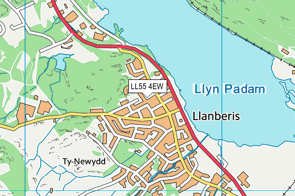 LL55 4EW map - OS VectorMap District (Ordnance Survey)