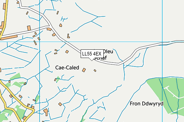 LL55 4EX map - OS VectorMap District (Ordnance Survey)