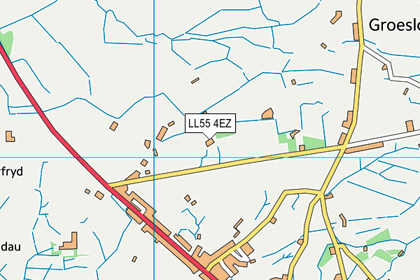 LL55 4EZ map - OS VectorMap District (Ordnance Survey)