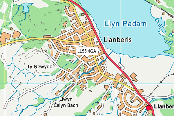LL55 4GA map - OS VectorMap District (Ordnance Survey)