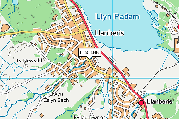 LL55 4HB map - OS VectorMap District (Ordnance Survey)