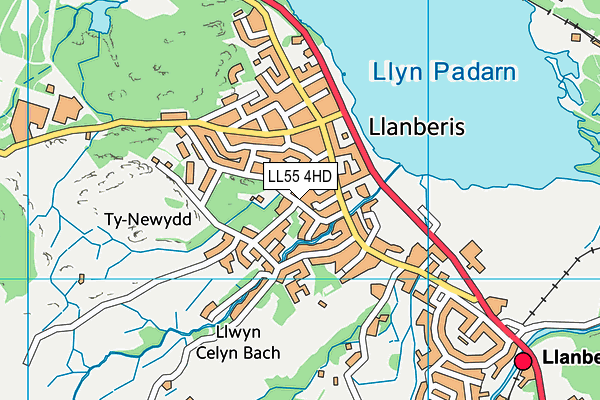 LL55 4HD map - OS VectorMap District (Ordnance Survey)