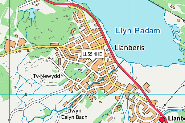 LL55 4HE map - OS VectorMap District (Ordnance Survey)