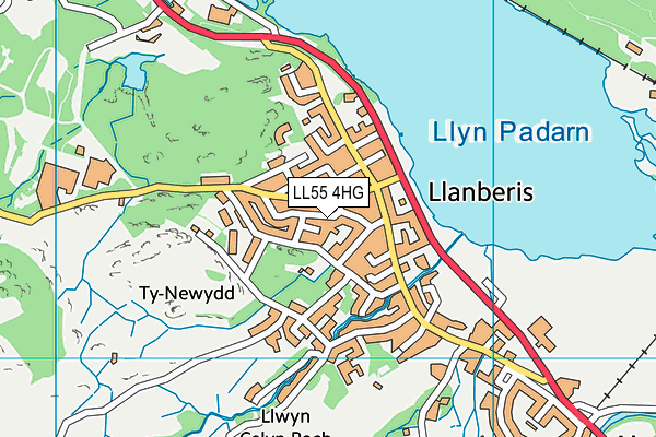 LL55 4HG map - OS VectorMap District (Ordnance Survey)