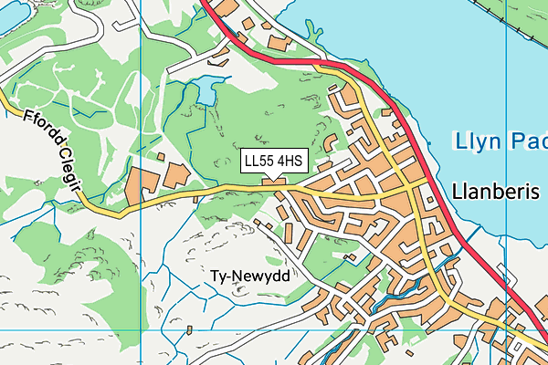 LL55 4HS map - OS VectorMap District (Ordnance Survey)
