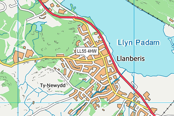 LL55 4HW map - OS VectorMap District (Ordnance Survey)