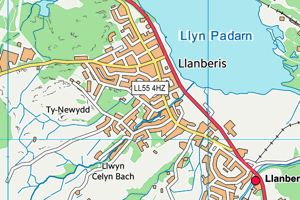LL55 4HZ map - OS VectorMap District (Ordnance Survey)