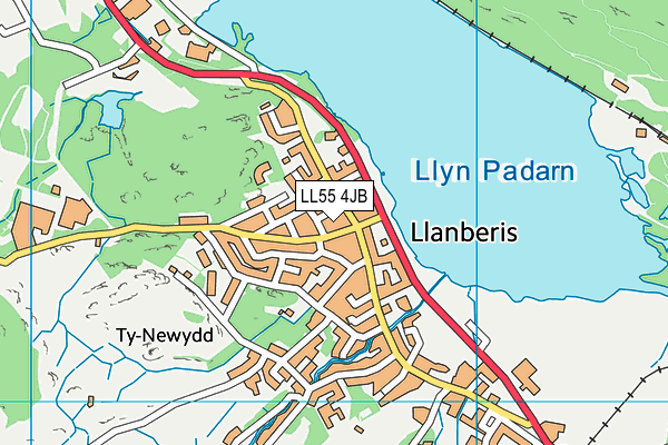 LL55 4JB map - OS VectorMap District (Ordnance Survey)