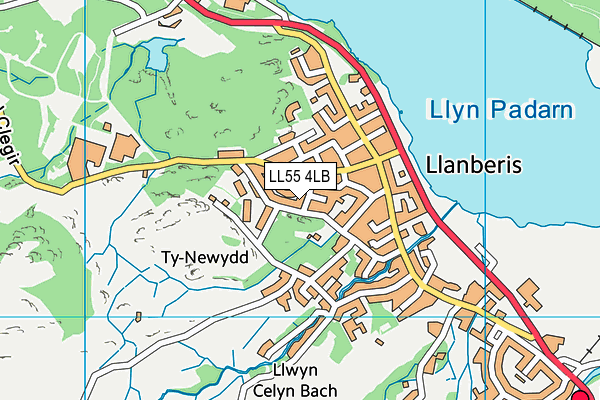 LL55 4LB map - OS VectorMap District (Ordnance Survey)