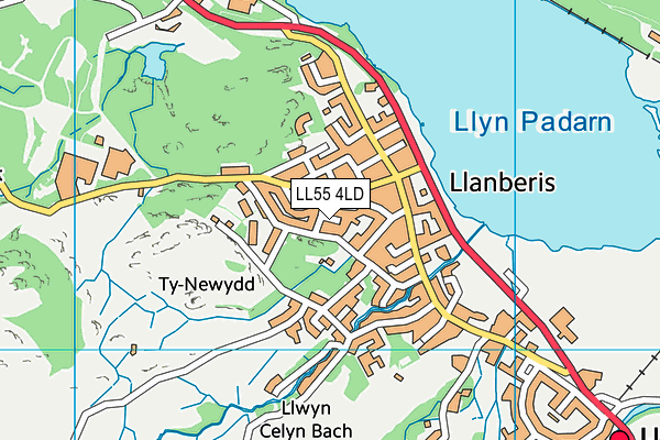 LL55 4LD map - OS VectorMap District (Ordnance Survey)