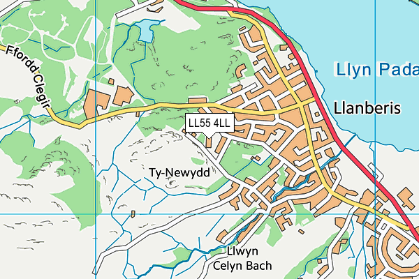 LL55 4LL map - OS VectorMap District (Ordnance Survey)