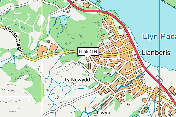 LL55 4LN map - OS VectorMap District (Ordnance Survey)
