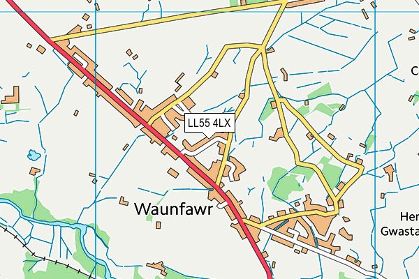 LL55 4LX map - OS VectorMap District (Ordnance Survey)