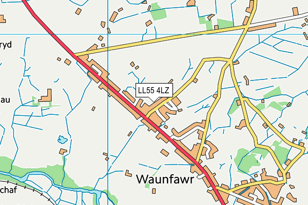LL55 4LZ map - OS VectorMap District (Ordnance Survey)