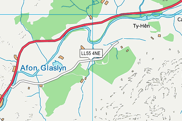 LL55 4NE map - OS VectorMap District (Ordnance Survey)