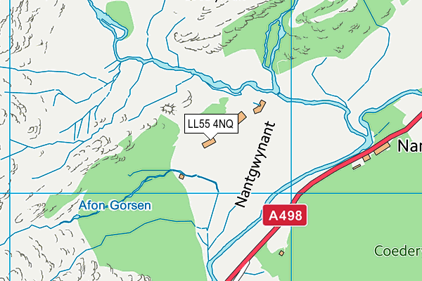 LL55 4NQ map - OS VectorMap District (Ordnance Survey)