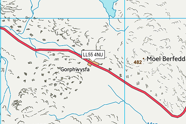 LL55 4NU map - OS VectorMap District (Ordnance Survey)