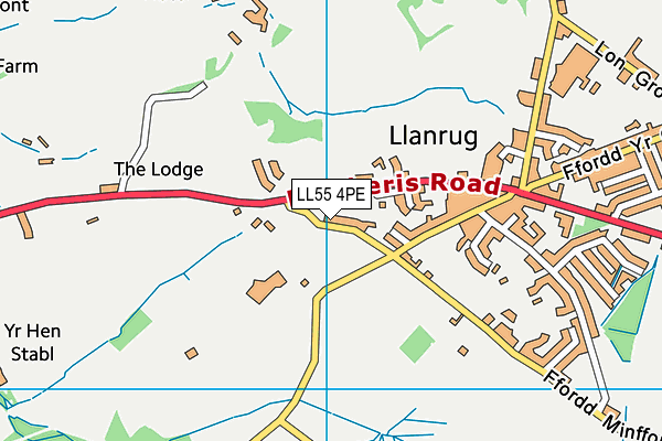 LL55 4PE map - OS VectorMap District (Ordnance Survey)